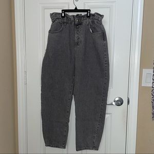 ZARA paperbag denim pants